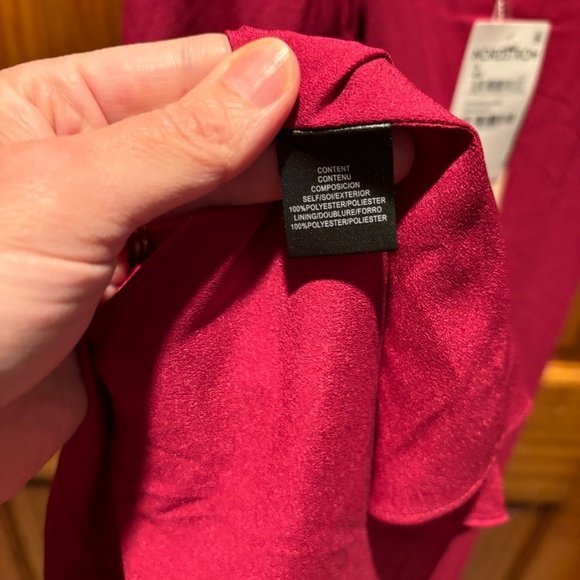 Wayf The Angelina Slit Wrap Gown in Magenta Small NWT - Picture 6 of 7